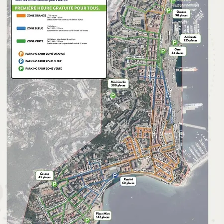 Le Du Cardinal Central/ Wifi/ A Pieds! Lägenhet Ajaccio (Corsica)